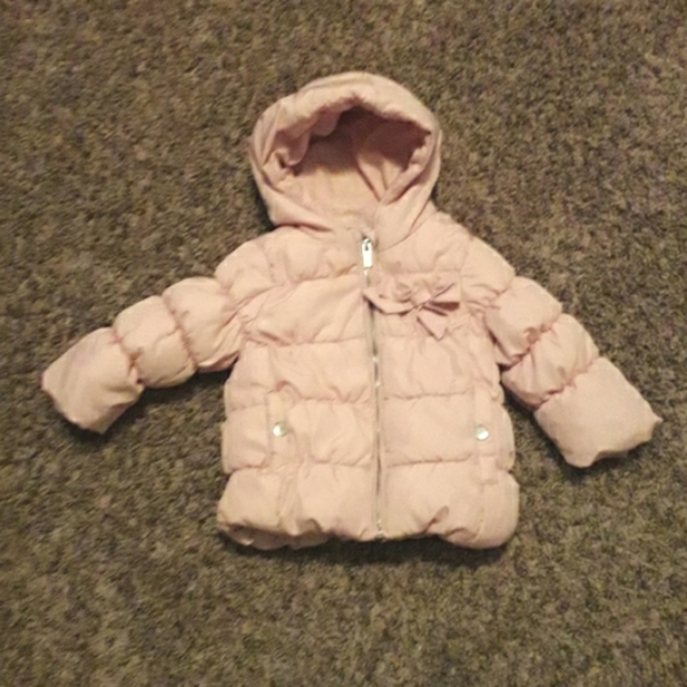 Zara Blush Pink Hooded Puffer